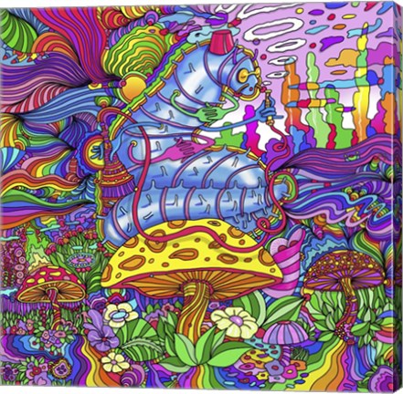 Framed Pop Art Caterpillar Print