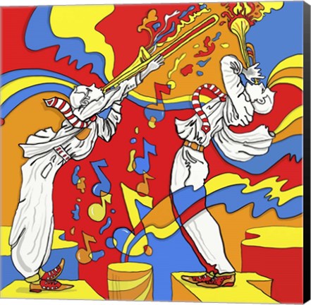 Framed Horn Duo Print