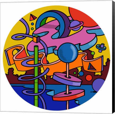 Framed Mambo Circle Print