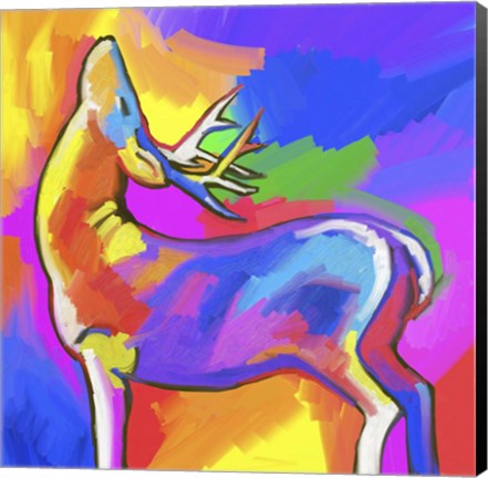 Framed Pop Art - Deer 2 Print