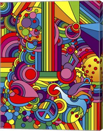 Framed Pop Art - Guitar - Motif Print