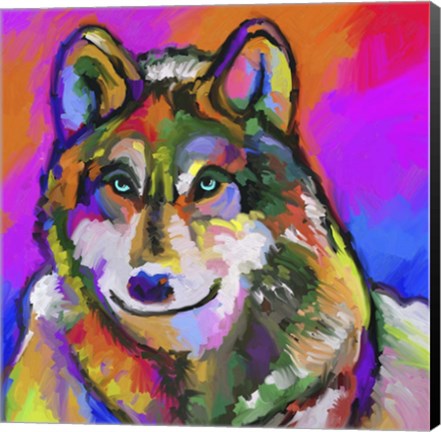Framed Pop Art - Wolf 1 Print