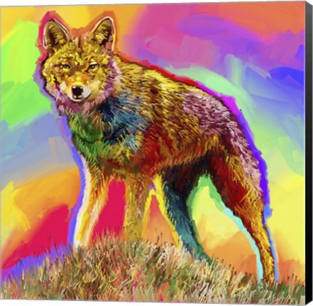 Framed Pop Art - Wolf 3 Print