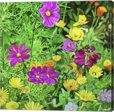 Framed Pop Art Flowers Print