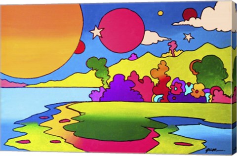 Framed Pop Art Landscape Print