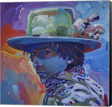 Framed Bob Dylan 70S Print