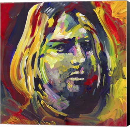 Framed Kurt Cobain Print