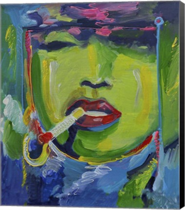 Framed Madonna Smoking Print