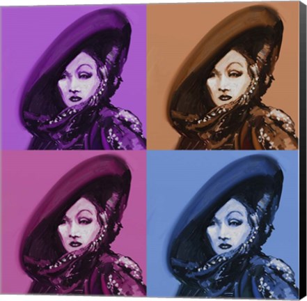 Framed Marlene Dietrich 4Up Print