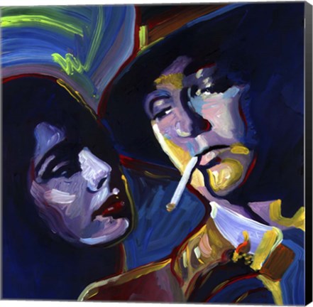 Framed Robert Mitchum Film Noir Print