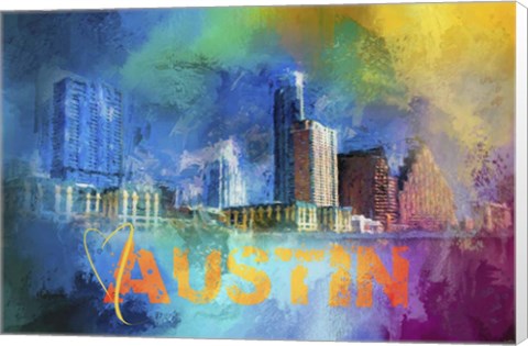 Framed Sending Love To Austin Print