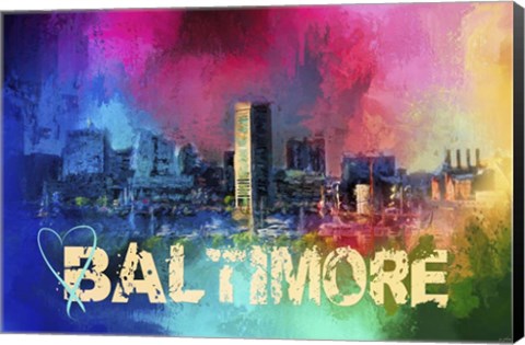 Framed Sending Love To Baltimore Print