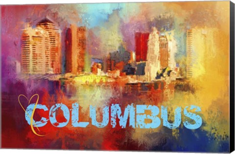 Framed Sending Love To Columbus Print