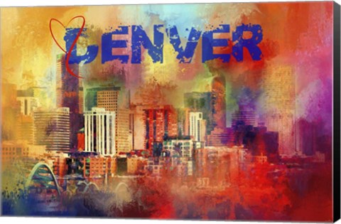 Framed Sending Love To Denver Print