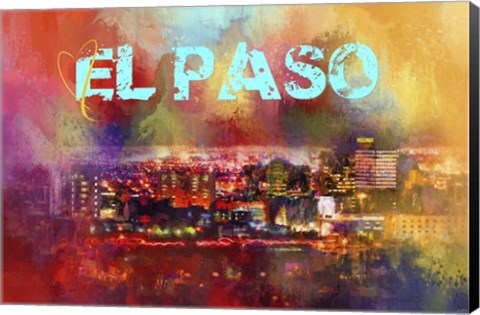 Framed Sending Love To El Paso Print