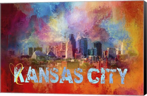 Framed Sending Love To Kansas City Print