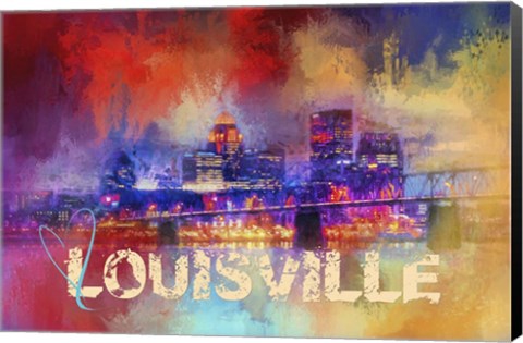 Framed Sending Love To Louisville Print