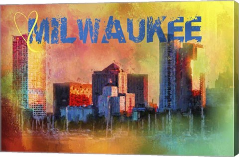 Framed Sending Love To Milwaukee Print