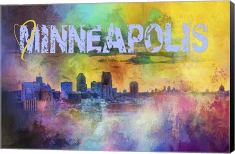 Framed Sending Love To Minneapolis Print