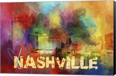 Framed Sending Love To Nashville Print