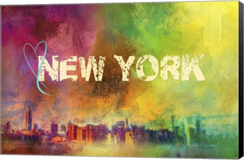 Framed Sending Love To New York Print