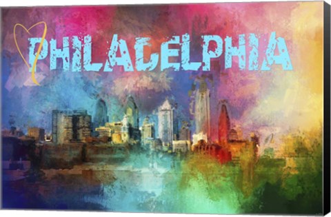 Framed Sending Love To Philadelphia Print