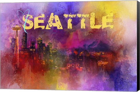 Framed Sending Love To Seattle Print