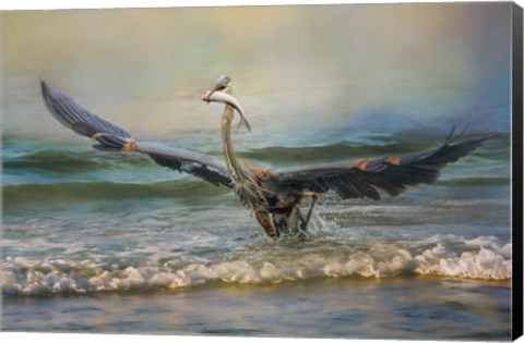 Framed Bringing Dinner Home Print