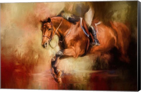 Framed Clearing The Jump Print