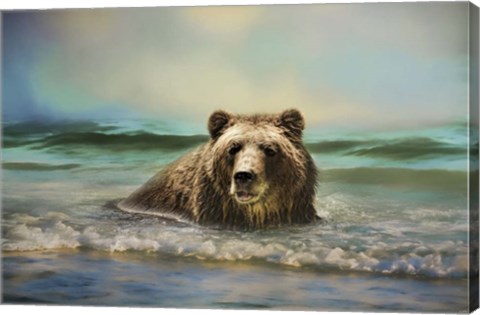 Framed Early Morning Swim Print