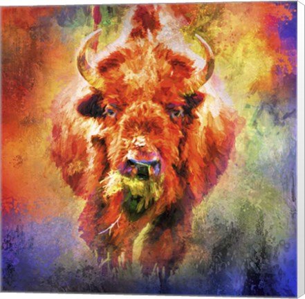 Framed Jazzy Buffalo Print