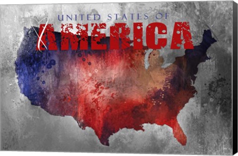 Framed Sending Love To The Usa Print