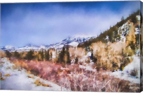 Framed Winter Beginnings In Colorado Print