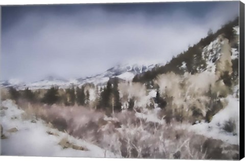 Framed Winter Impressions In Colorado 2 Print