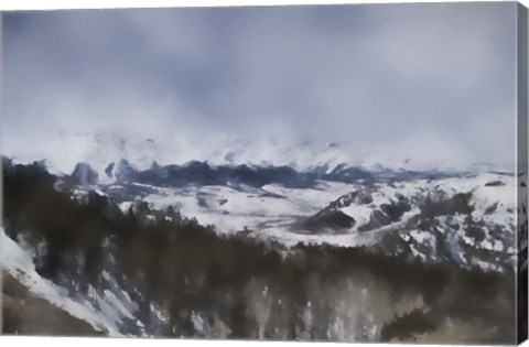 Framed Winter Impressions In Colorado 6 Print