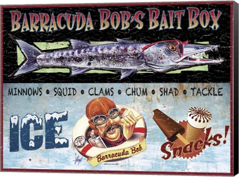 Framed Barracuda Bob Print