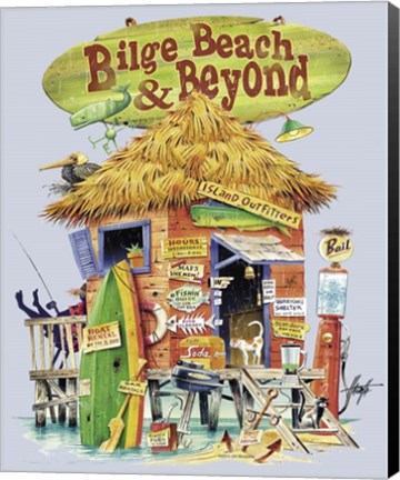 Framed Bilge Beach Beyond Print