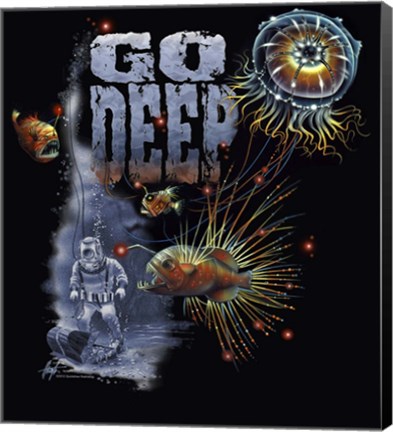 Framed Go Deep Print