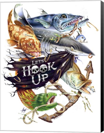 Framed Lets Hook Up Print