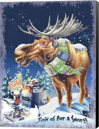 Framed Oasis Moose Print