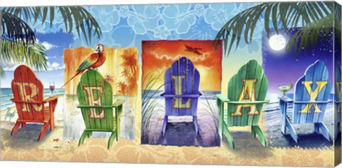 Framed Relax Chairs 5 Print