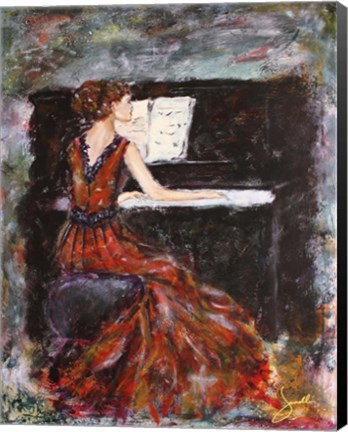 Framed Playing Chopin Print