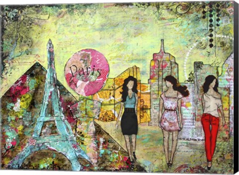 Framed 3 Ladies Print
