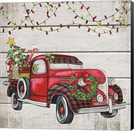 Framed Vintage Christmas Truck-A Print