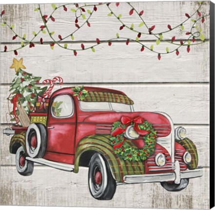 Framed Vintage Christmas Truck-C Print