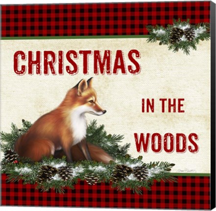 Framed Christmas in the Woods - Fox Print