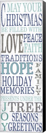 Framed Hope Blue Christmas Print