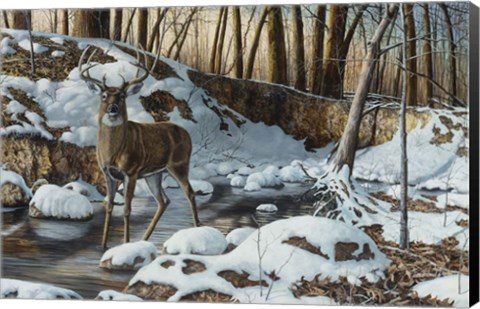 Framed River Bottom Buck Print