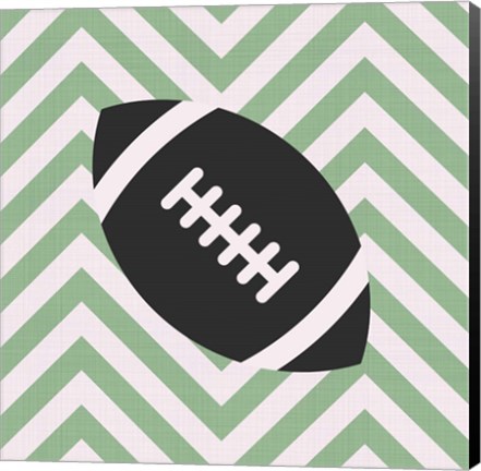 Framed Eat Sleep Play Football - Green Part I Print