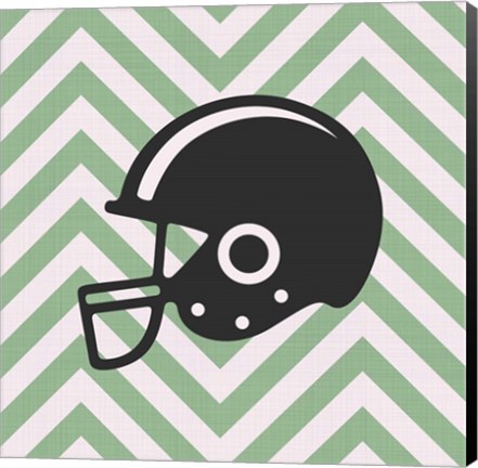 Framed Eat Sleep Play Football - Green Part III Print